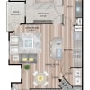 Floor plan: One Bedroom Grand