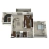 Floor plan: Timbers- 1 Bed 1 Bath with Den