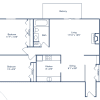 Floor plan: 2 Bedroom, 1 Bath (920 sqft.)