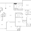 Floor plan: Three Bedroom Two and a Half Bath (1481 SF)