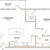 Floor plan: 1 Bed/1 Bath-A5