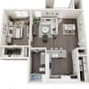 Floor plan: 1BR-C