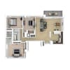 Floor plan: C2 - Renovated