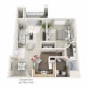 Floor plan: 1x1Ar T1