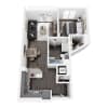 Floor plan: 1x1-1BDC