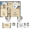Floor plan: 1 Bed, 1 Bath D