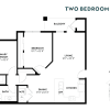 Floor plan: Two Bedroom B1
