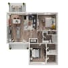 Floor plan: 2 bed/2 bath   Verdi