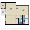 Floor plan: ONE BEDROOM/PARK EAST 1