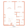Floor plan: 1 Bedroom 1 Bathroom