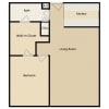 Floor plan: 1x1c