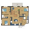 Floor plan: 3 BD/2BA Townscape-Timberbrook