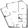 Floor plan: 1N - 1 Bed/1 Bath Den