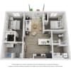 Floor plan: Apartment Style - 2 Bedroom 2 Bathroom