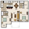 Floor plan: Two Bedroom Two Bath (b)