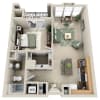 Floor plan: One Bedroom (A1C)