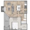Floor plan: A2-1BD/1BA