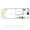 Floor plan: Open 1x1 B4