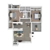 Floor plan: 2x2 Upgrade