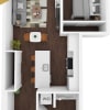 Floor plan: 1 Bed/1 Bath MFTE-C10