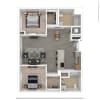 Floor plan: C13.HC - 2 bed/2 bath (handicap accessible)