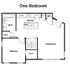 Floor plan: 1 Bed 