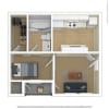 Floor plan: A1 - 1 Bedroom