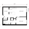 Floor plan: 1 Bedroom - A16