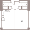 Floor plan: Beechwood - 1 BR Designer
