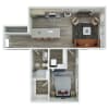 Floor plan: 1x1 - 1.10