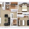 Floor plan: 2 Bedroom