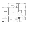 Floor plan: 2 Bed/2 Bath-B1