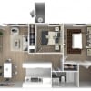 Floor plan: Two Bedroom / One Bath