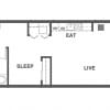Floor plan: 1x1 A