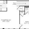 Floor plan: The Lofts 1 Bedroom B