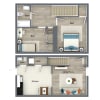 Floor plan: 2BR1.5BA