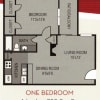 Floor plan: 1X1 A