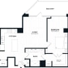 Floor plan: 1 Bed/1 Bath-1M