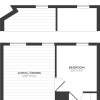 Floor plan: 1 Bed/1 Bath-A3-Center