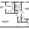 Floor plan: 1 Bedroom - Large