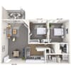 Floor plan: 2 Bedroom - Garden Style