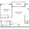 Floor plan: 2BR/2BA
