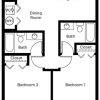 Floor plan: 2 Bedroom (A)