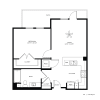 Floor plan: 1BR/1BA A5