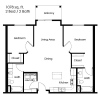 Floor plan: 2 Bed 2 Bath | 1078sf