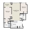 Floor plan: Two Bedroom Two Bath Sunroom