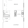 Floor plan: Medium 1 Bedroom (Renovated)