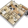 Floor plan: Two Bedroom
