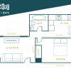 Floor plan: 1 Bedroom