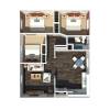 Floor plan: 3 Bedroom